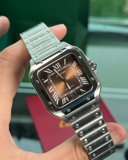 CARTIER SANTOS FONDO MARRÓN