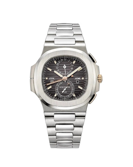PATEK PHILIPPE NAUTILUS SUIZO - PLATEADO TRAVEL TIME