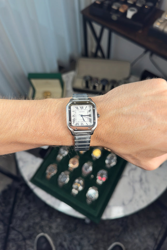 CARTIER SANTOS FONDO BLANCO 36 MM