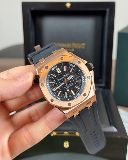 AUDEMARS PIGUET ROYAL OAK ORO ROSA NEGRO CAUCHO