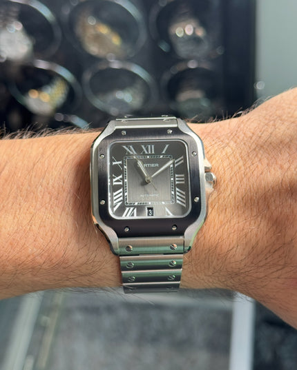 CARTIER SANTOS SUIZO - FONDO NEGRO