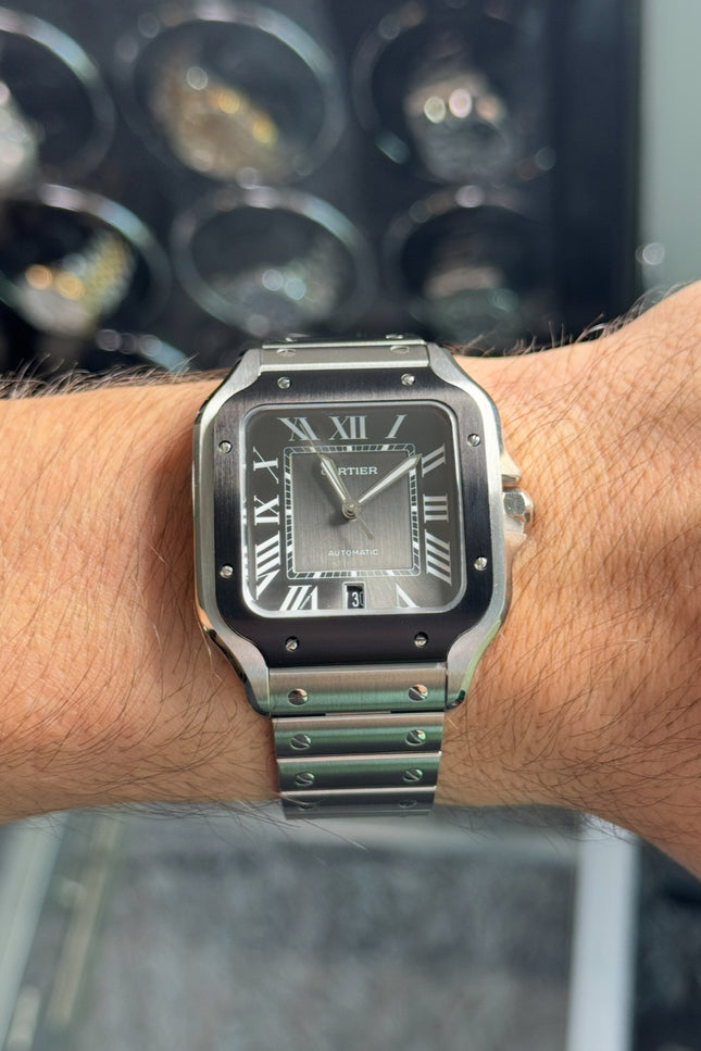 CARTIER SANTOS SUIZO - FONDO NEGRO