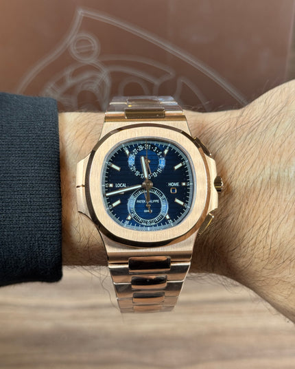 PATEK PHILIPPE NAUTILUS SUIZO - ROSE GOLD TRAVEL TIME