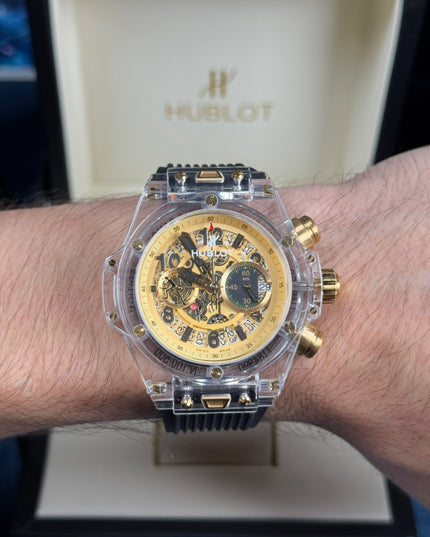 HUBLOT BIG BANG MAGIC SAPPHIRE - DORADO