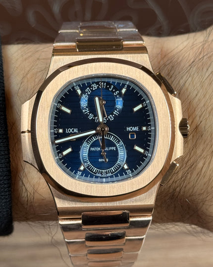 PATEK PHILIPPE NAUTILUS SUIZO - ROSE GOLD TRAVEL TIME
