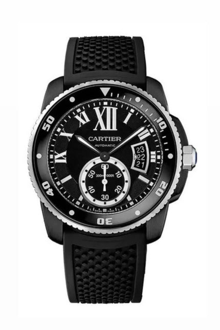 CARTIER DIVER AUTOMATIC - NEGRO CON PLATA