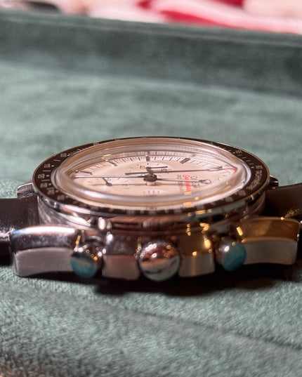 OMEGA SPEEDMASTER MOONWATCH PROFESSIONAL - ACERO CON EXTENSIBLE PIEL