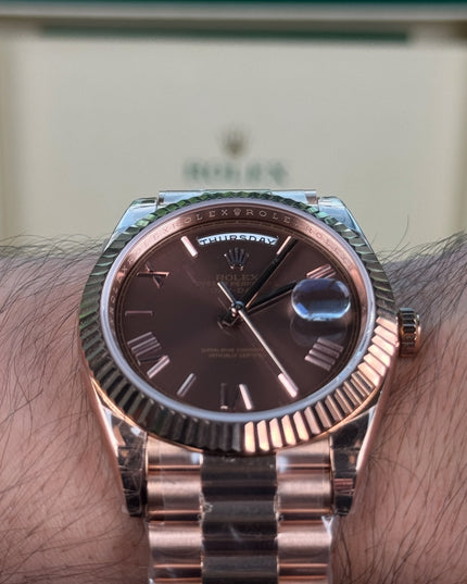 ROLEX DAY-DATE SUIZO - CAFÉ