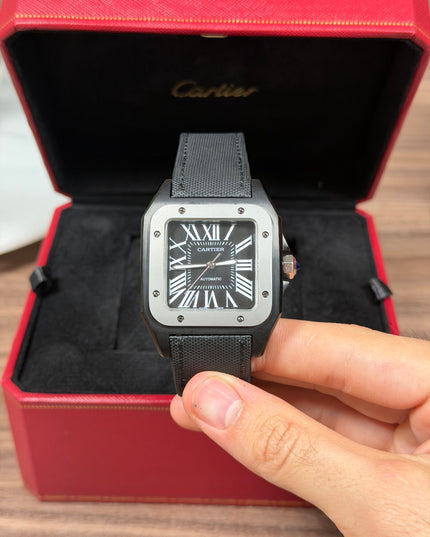 CARTIER SANTOS 100 NEGRO LONA