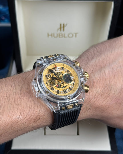 HUBLOT BIG BANG MAGIC SAPPHIRE - DORADO