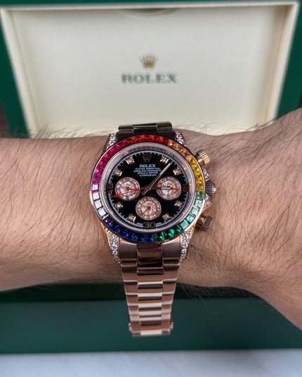ROLEX DAYTONA RAINBOW ROSEGOLD