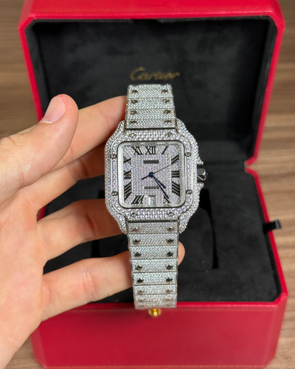 CARTIER SANTOS FULL ICE SUIZO