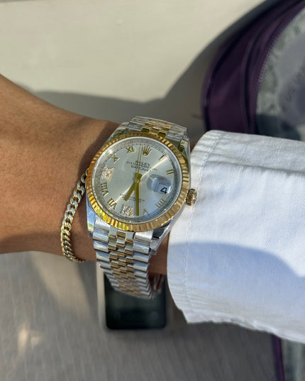ROLEX DATEJUST DAMA 36MM BLANCO SUIZO DIAMANTES