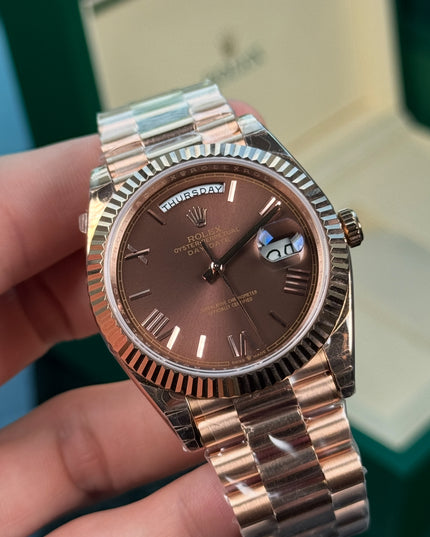 ROLEX DAY-DATE SUIZO - CAFÉ