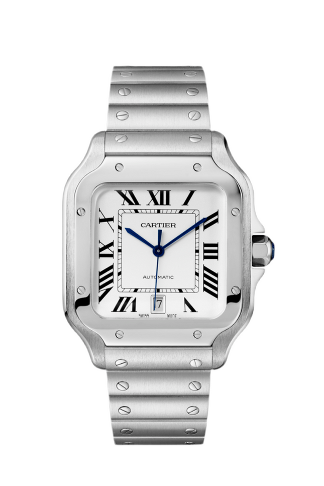 CARTIER SANTOS 40 mm FONDO BLANCO