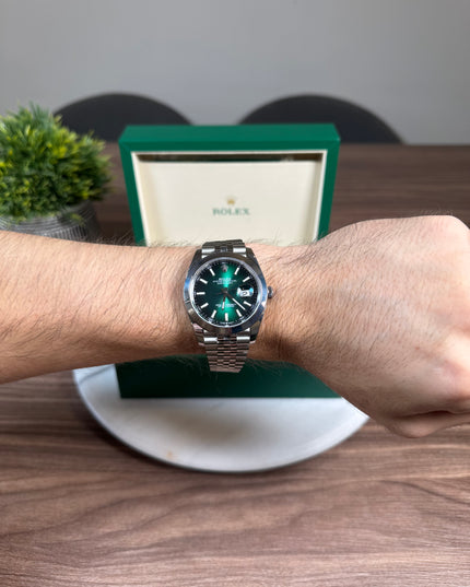 ROLEX DATEJUST 41 WIMBLEDON GREEN DIAL SUIZO