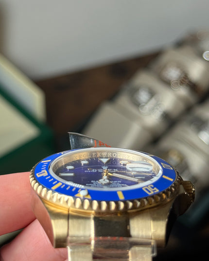 ROLEX SUBMARINER DORADO FONDO AZUL