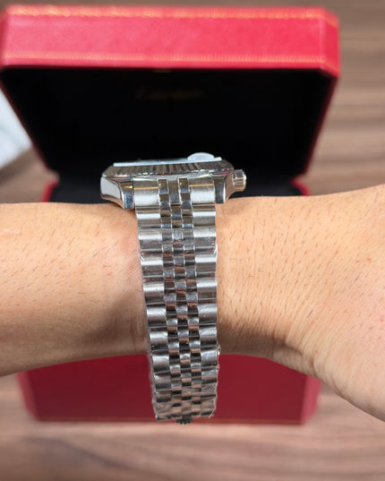 ROLEX DATEJUST PLATEADO - FONDO BLANCO