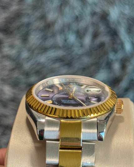 ROLEX SKY-DWELLER - BICOLOR FONDO AZUL
