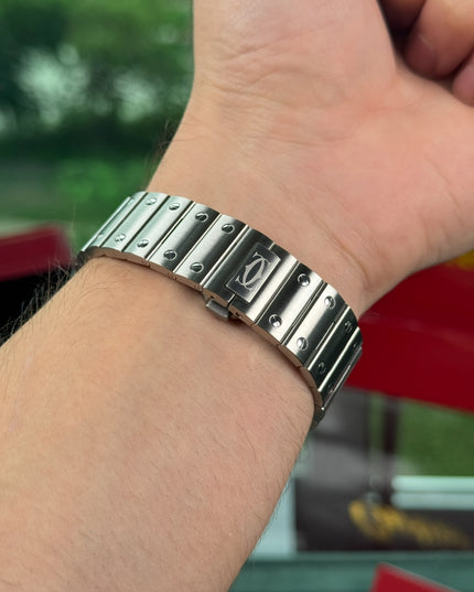 CARTIER SANTOS SUIZO DOBLE EXTENSIBLE - FONDO AZUL