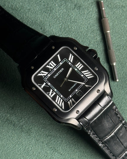 CARTIER SANTOS SUIZO DOBLE EXTENSIBLE - NEGRO