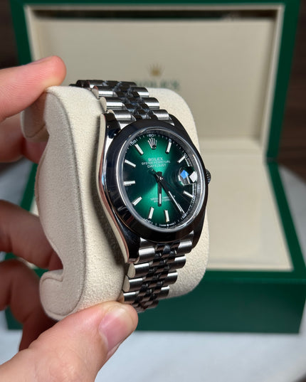 ROLEX DATEJUST 41 WIMBLEDON GREEN DIAL SUIZO