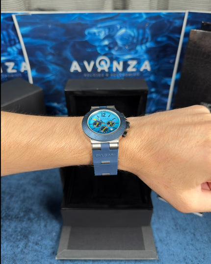 BVLGARI ALUMINIUM BLUE CRONÓGRAFO