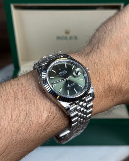 ROLEX DATEJUST ESTRIADO FONDO VERDE SUIZO