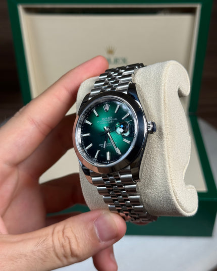 ROLEX DATEJUST 41 WIMBLEDON GREEN DIAL SUIZO