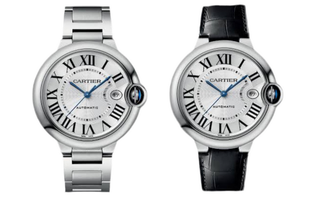 CARTIER BALLON BLEU SUIZO DOBLE EXTENSIBLE - FONDO BLANCO