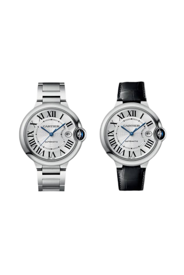 CARTIER BALLON BLEU SUIZO DOBLE EXTENSIBLE - FONDO BLANCO