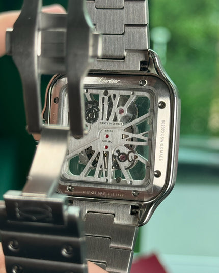 CARTIER SANTOS SKELETON - PLATEADO