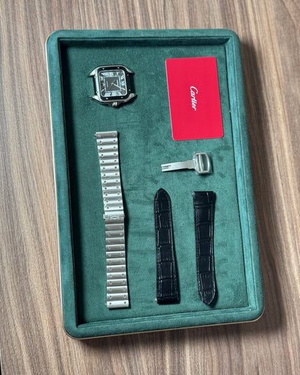 CARTIER SANTOS SUIZO - FONDO NEGRO