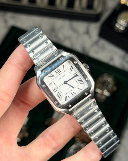 CARTIER SANTOS FONDO BLANCO 36 MM