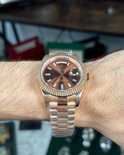 ROLEX DAY DATE ROSEGOLD - FONDO CAFÉ