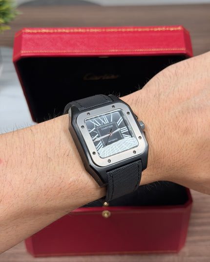 CARTIER SANTOS 100 NEGRO LONA