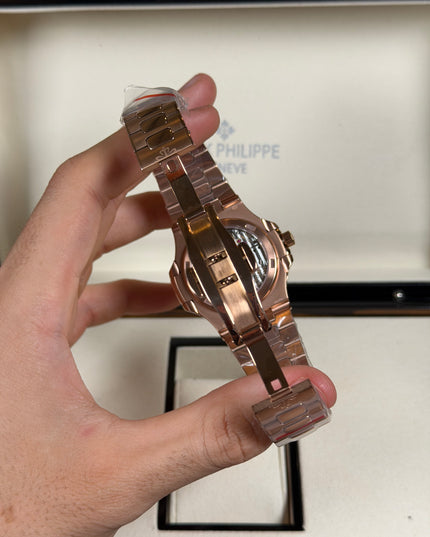 PATEK PHILIPPE NAUTILUS MOON PHASE ROSEGOLD