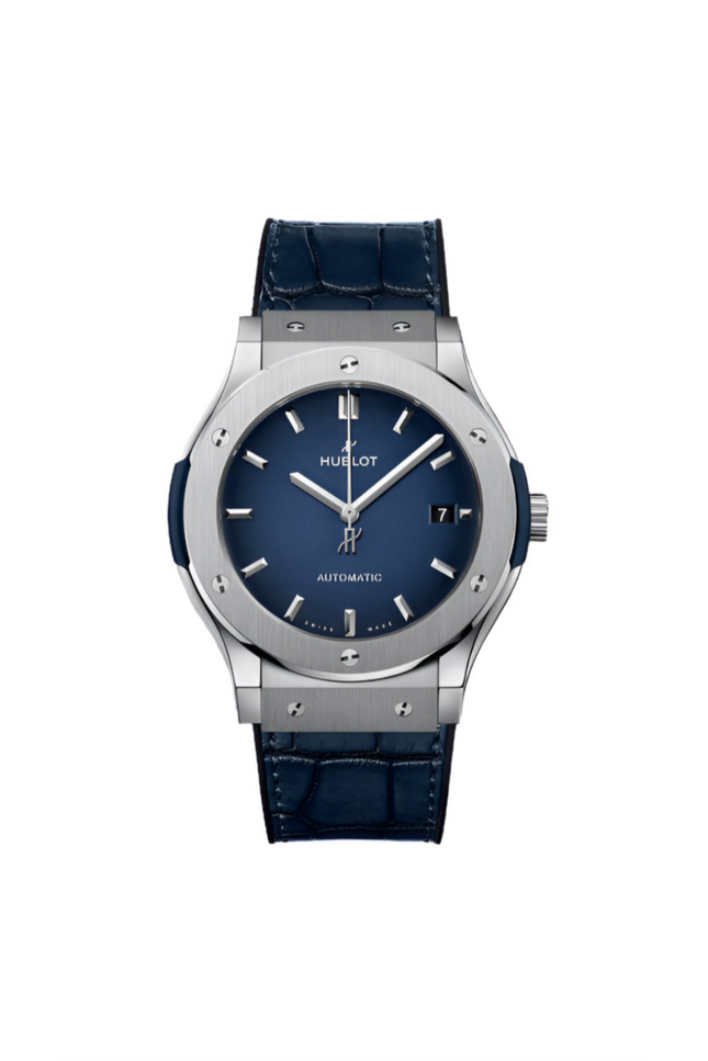 HUBLOT CLASSIC TITANIUM FUSION BLUE DIAL