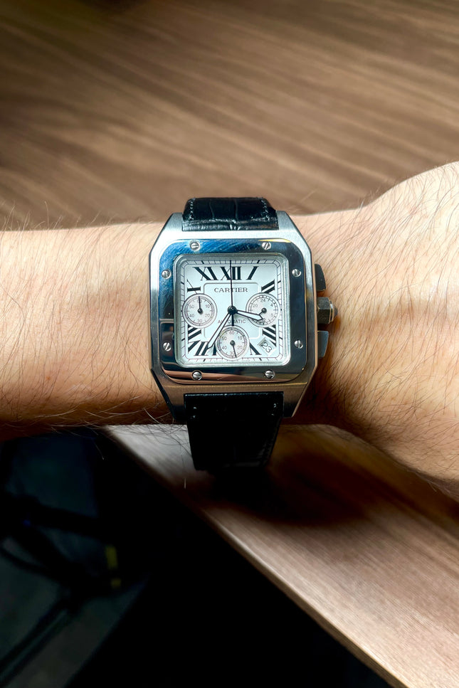 CARTIER SANTOS CRONÓGRAFO - PIEL