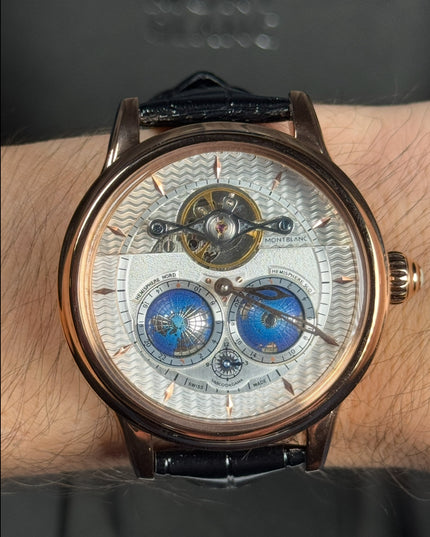 MONTBLANC TOURBILLON CYLINDRIQUE GEOSPHERES VASCO DA GAMA WHITE DIAL