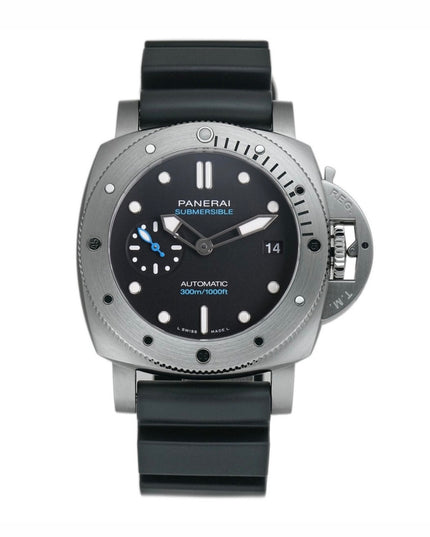 PANERAI SUBMERSIBLE - PLATEADO FONDO NEGRO