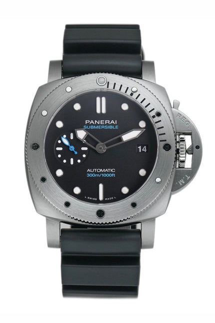 PANERAI SUBMERSIBLE - PLATEADO FONDO NEGRO