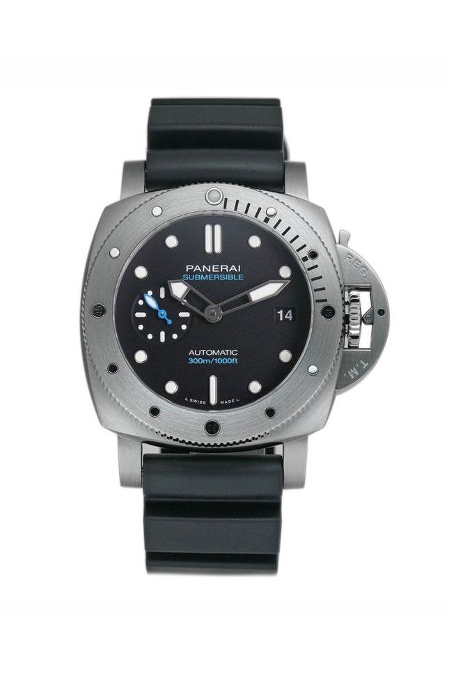 PANERAI SUBMERSIBLE - PLATEADO FONDO NEGRO