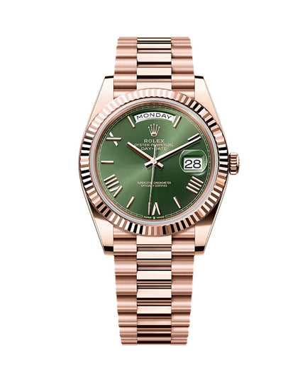 ROLEX DAY-DATE 40 SUIZO - ROSE GOLD FONDO VERDE