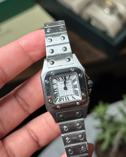 CARTIER SANTOS PLATEADO MINI DAMA