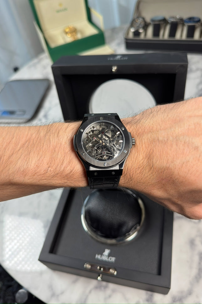 HUBLOT CLASSIC FUSION SKELETON TOURBILLON TITANIUM LIMITED