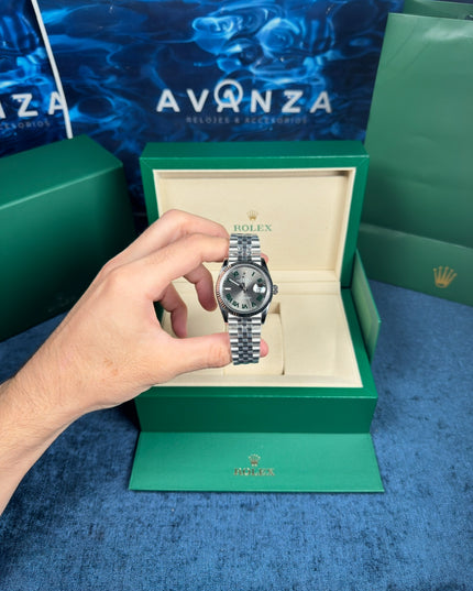 ROLEX DATEJUST WIMBLENDON DAMA SUIZO - JUBILEE BISEL ESTRIADO