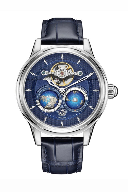 MONTBLANC TOURBILLON CYLINDRIQUE GEOSPHERES VASCO DA GAMA BLUE DIAL