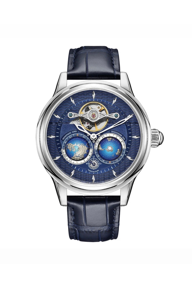 MONTBLANC TOURBILLON CYLINDRIQUE GEOSPHERES VASCO DA GAMA BLUE DIAL