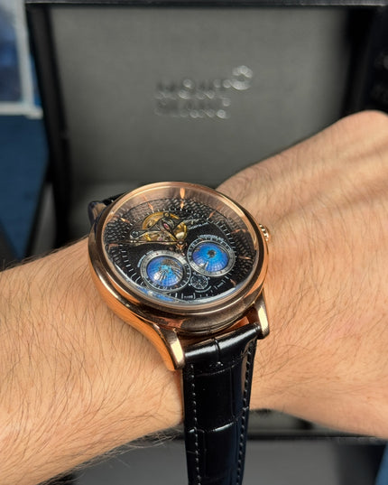 MONTBLANC TOURBILLON CYLINDRIQUE GEOSPHERES VASCO DA GAMA BLACK DIAL
